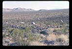 Tents pitched in the desert.