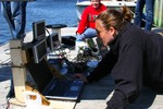 Professor Alexandra Techet examines the data and takes the SuperSeaPerch for a ride. Thanks to her fora fantastic course this spring, and a sweet field trip! 