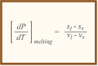 The Claussius-Clapeyron relation.