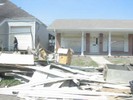 Flooded slab housing in New Orleans.